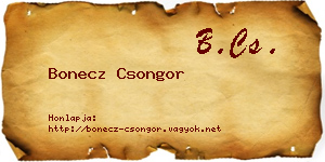 Bonecz Csongor névjegykártya